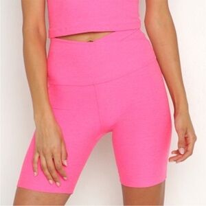 Beyond Yoga Bright Pink Bike Shorts